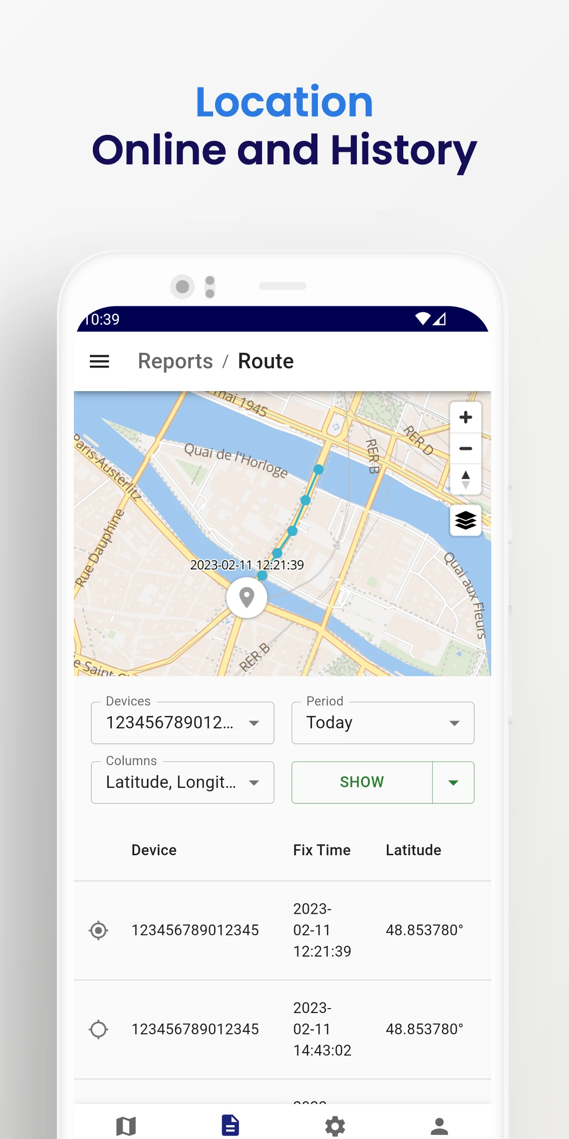 Traccar Manager screenshot